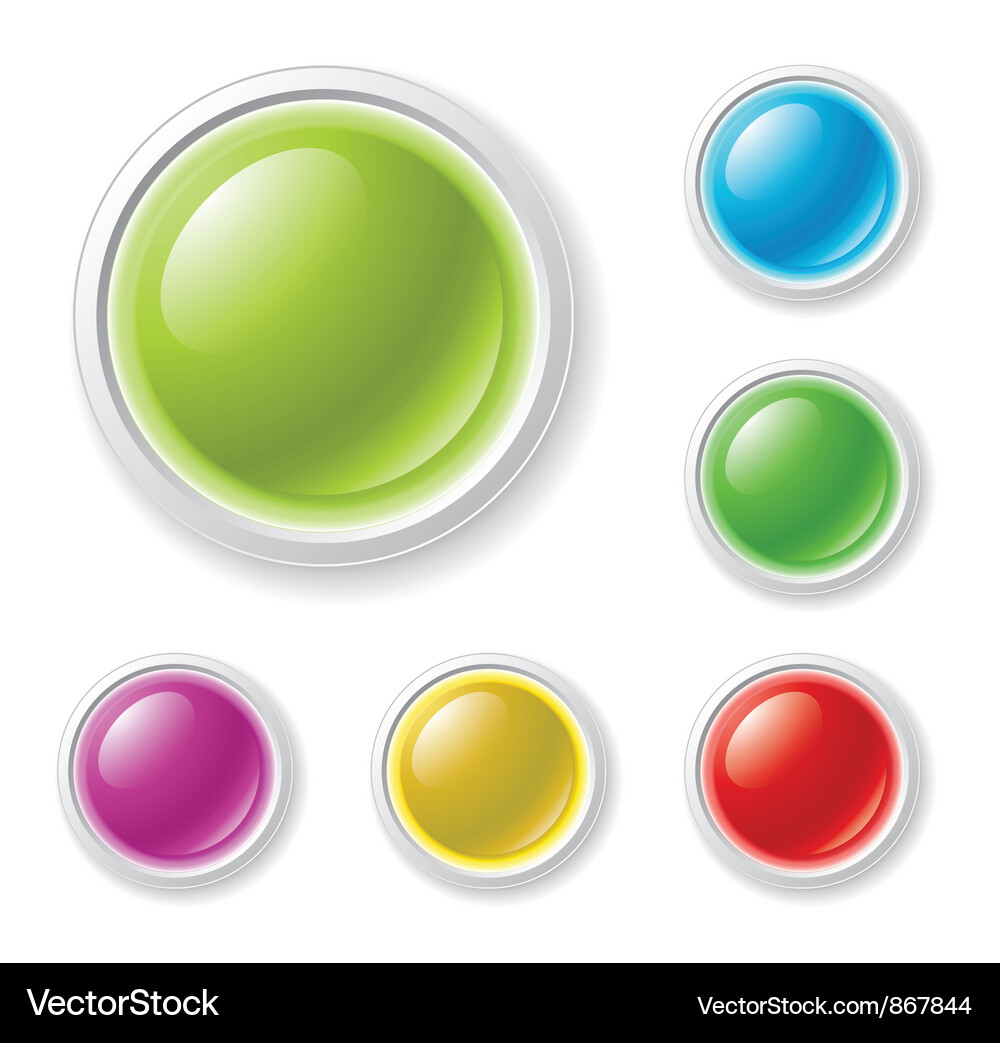 Glossy buttons Vector Image