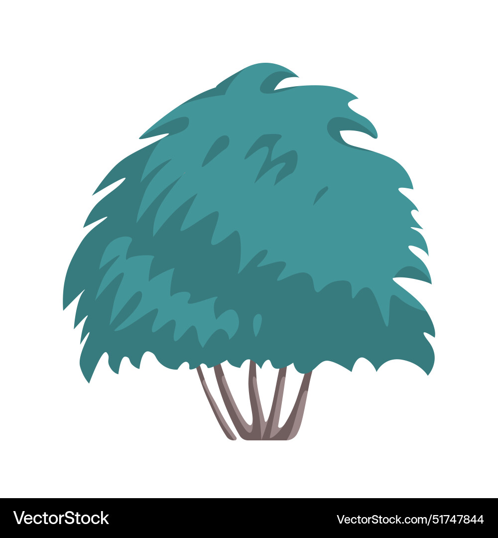 Green minimalist park tree with triangle shape Vector Image