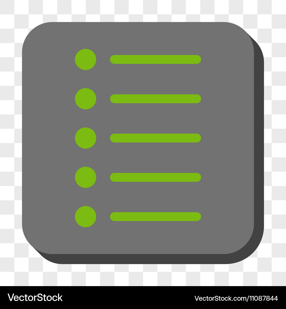 Items rounded square button Vector Image