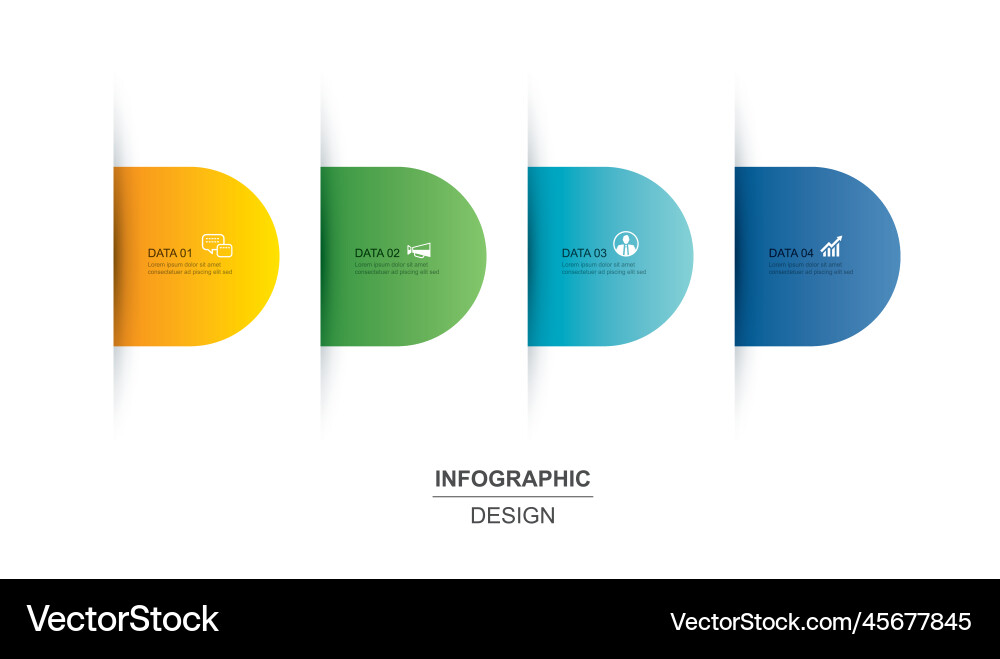 Data Index Template - Paper Tabs vector image