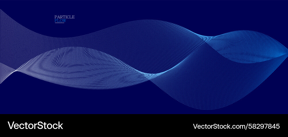 Dynamic Blue Particle Flow Vector Image