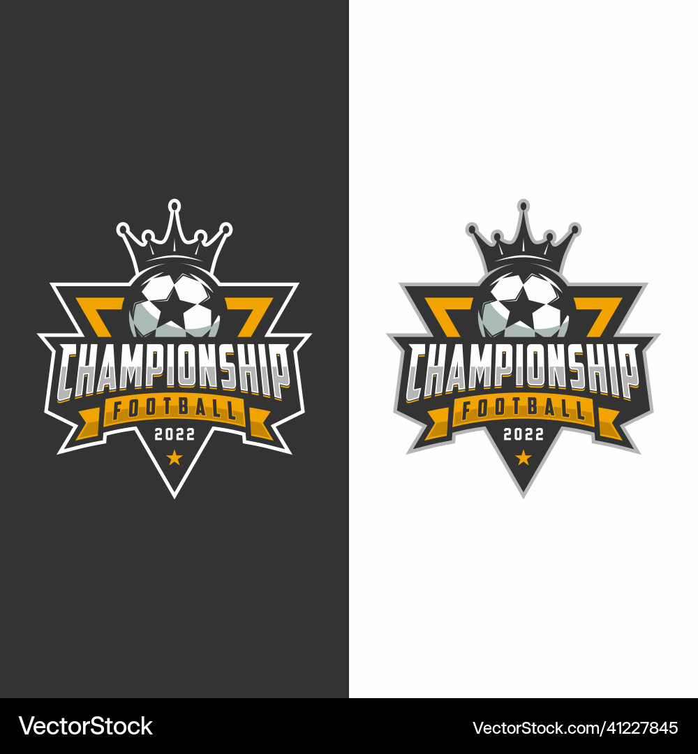 Football Badge Icon - Sports Logo Template vector image
