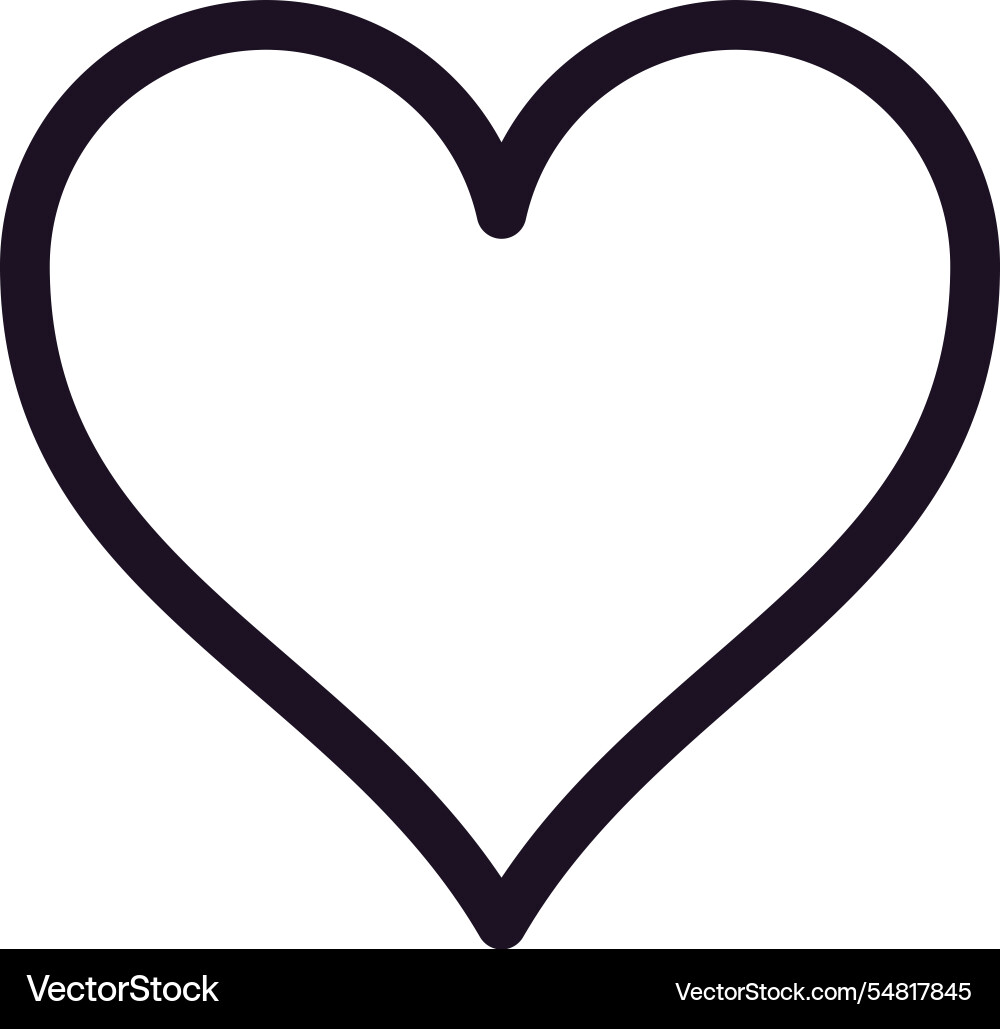 Hand drawn heart shape expressing love affection Hand drawn heart shape expressing love affection vector image