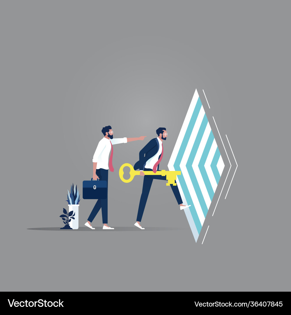 Open new opportunities or problem solving Open new opportunities or problem solving vector image