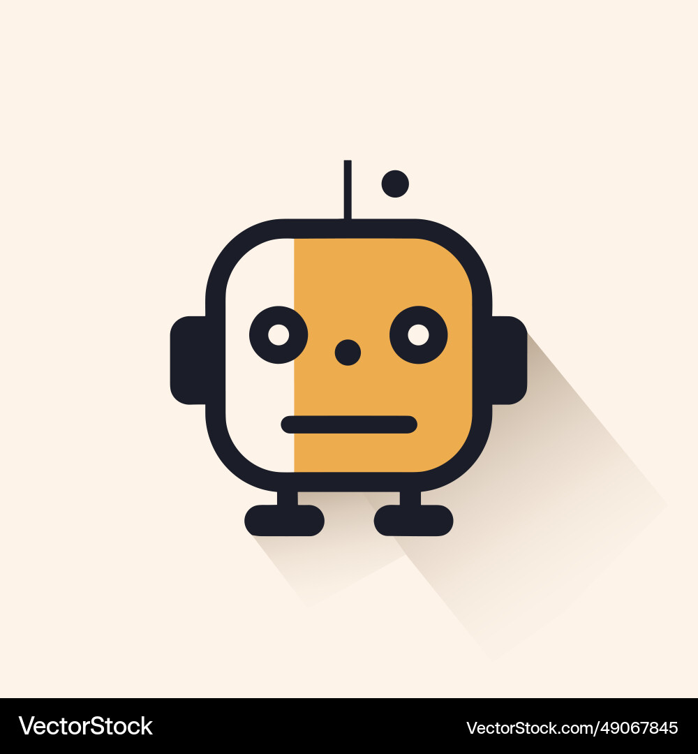 Robot Data Icon - Modern vector image