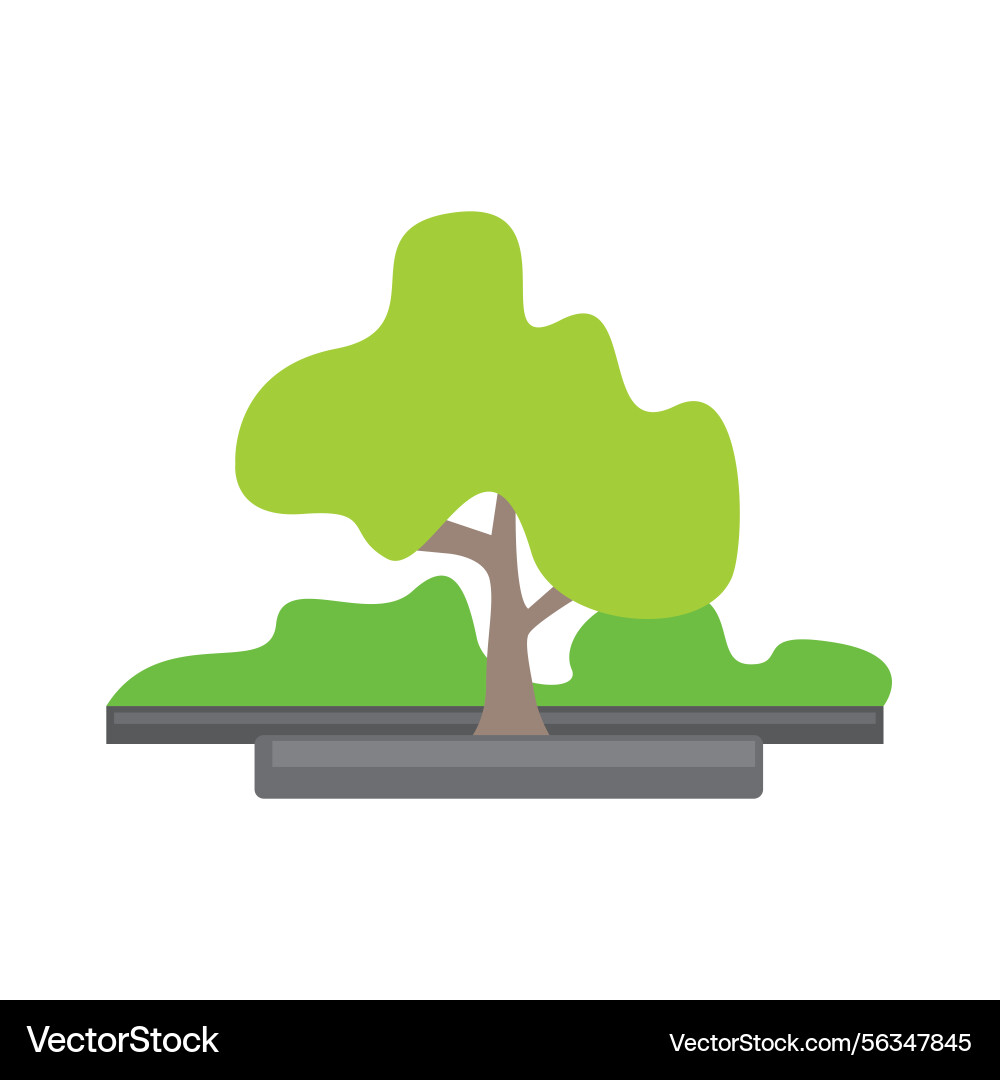 Tree park collection element design template vector image