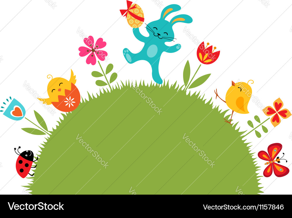 Cheerful Easter Celebration Vector Image