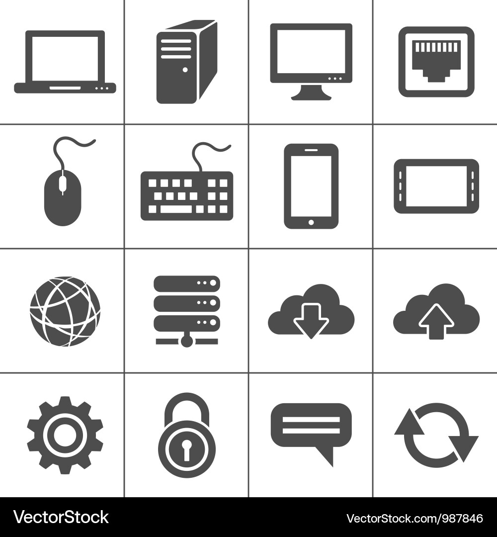 Modern Web Icon Set vector image