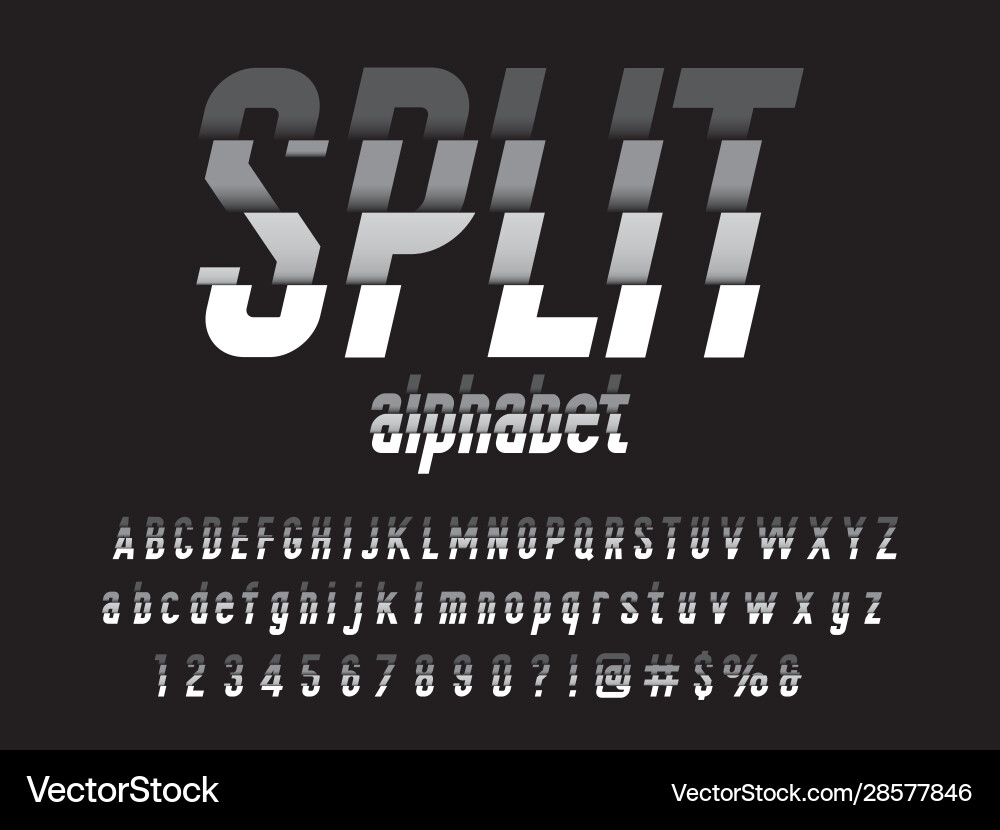 Split font Split font vector image