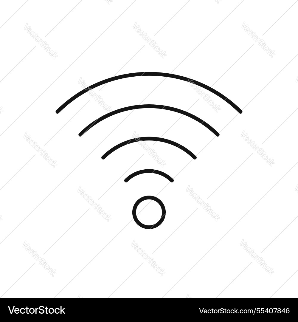 Wifi icon simple thin line Wifi icon simple thin line vector image