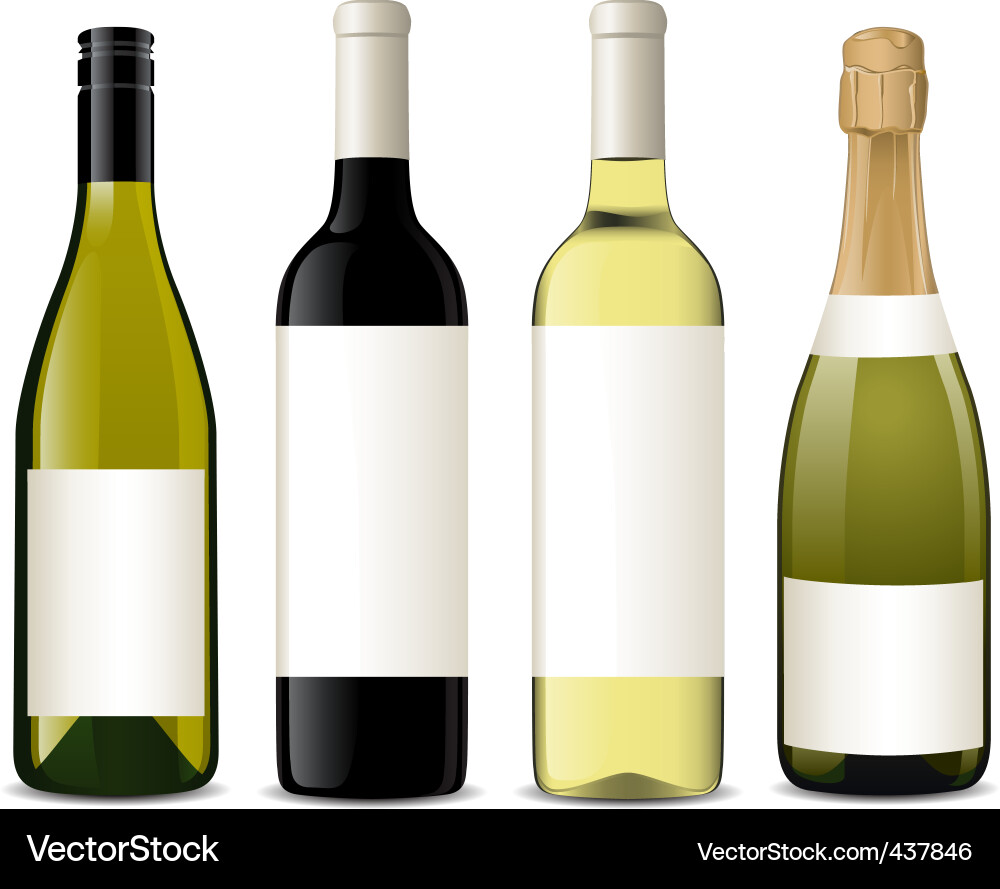 Wine bottles Royalty Free Vector Image - VectorStock