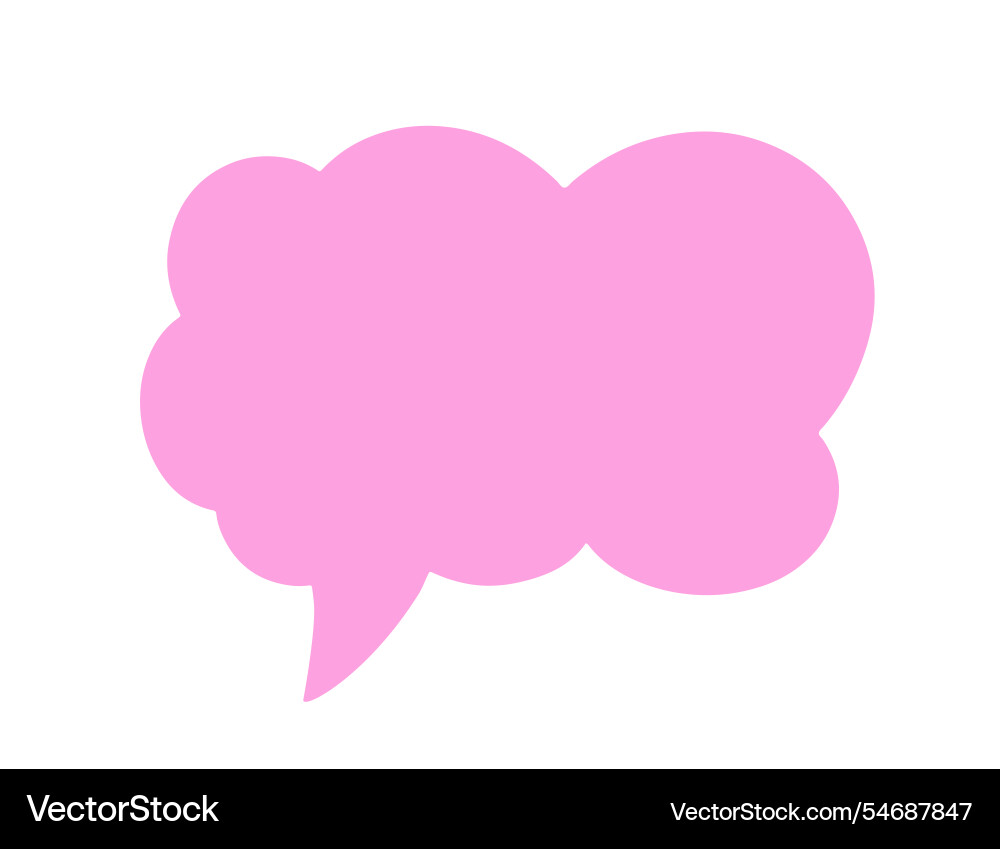 Chat speech bubble message text cloud shape Chat speech bubble message text cloud shape vector image