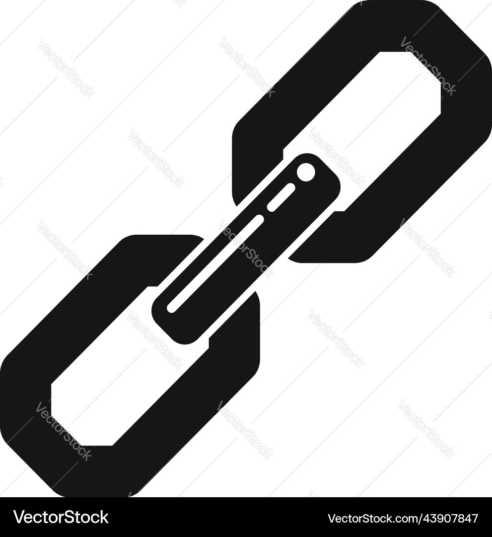 Connect chain icon simple web link Connect chain icon simple web link vector image