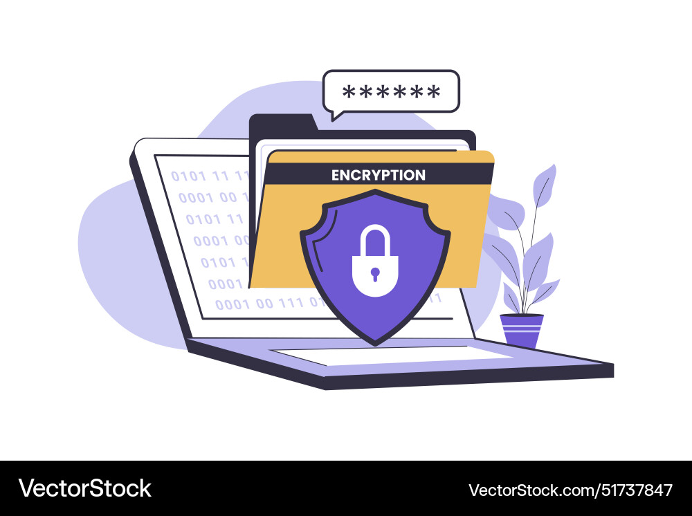 Data encryption concept Data encryption concept vector image