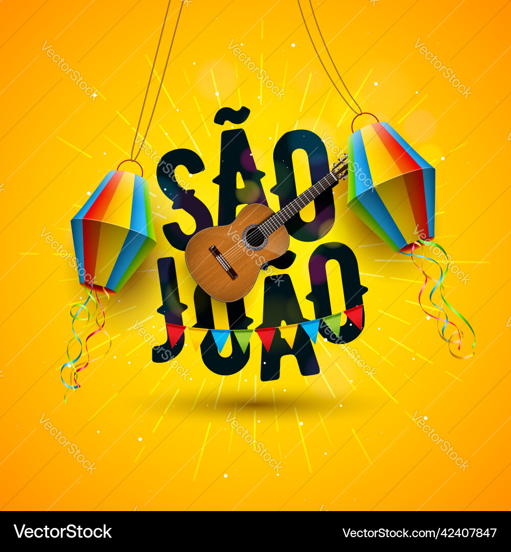 Festa junina mit Akustikgitarre Festa junina mit Akustikgitarre vektorbild