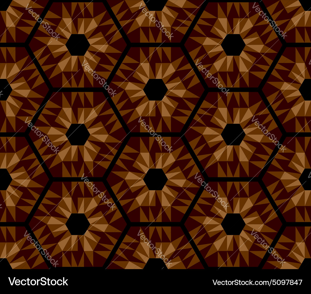 Mosaic hexagons pattern Vector Image
