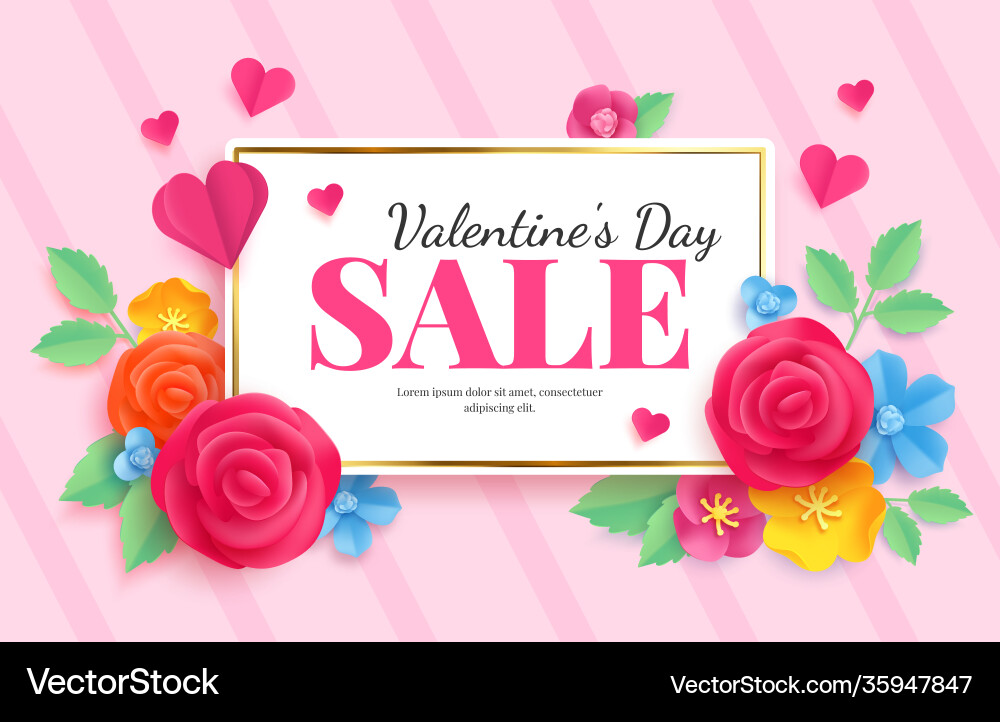 Papier Kunst Valentinstag Verkauf Liebe Feier Papier Kunst Valentinstag Verkauf Liebe Feier vektorbild