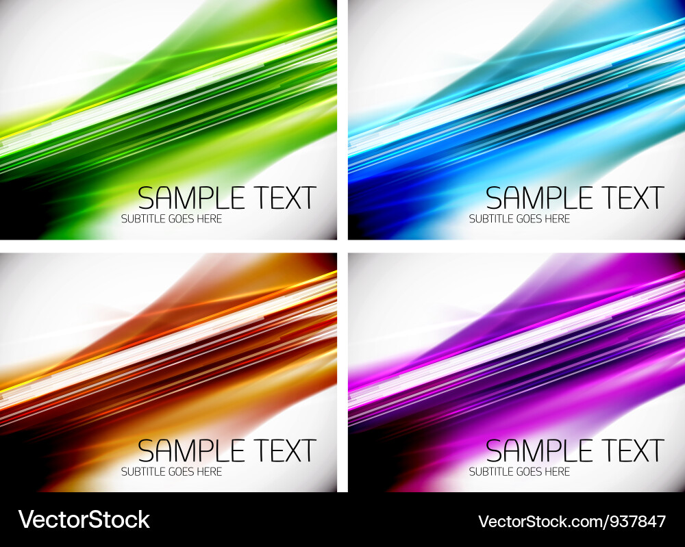 Set of line backgrounds Vector Image