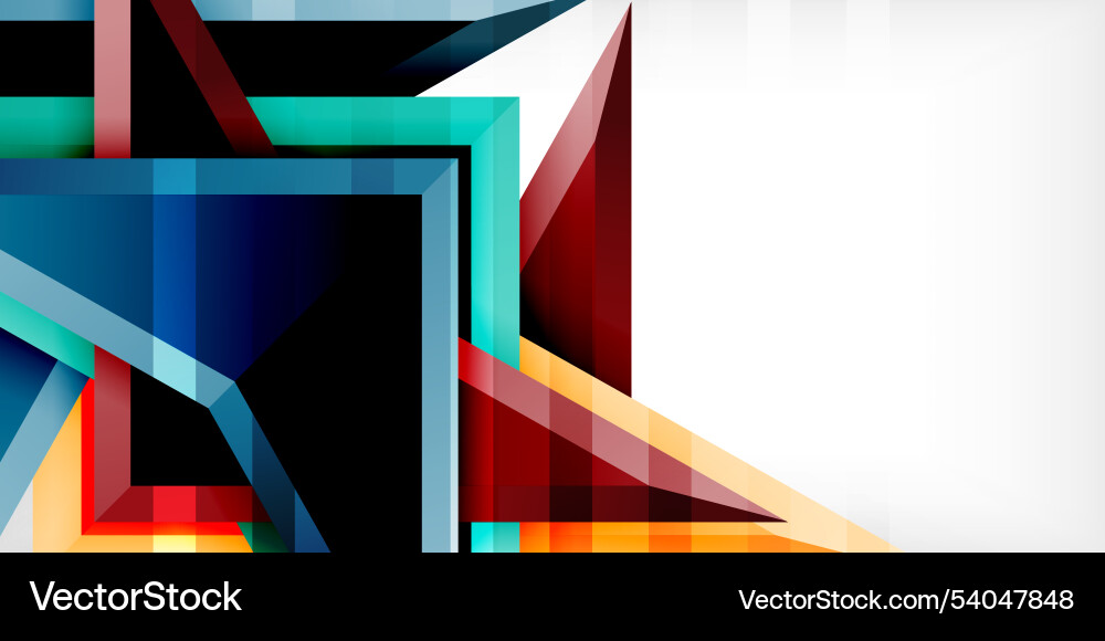Abstract background color triangles and arrows Vector Image