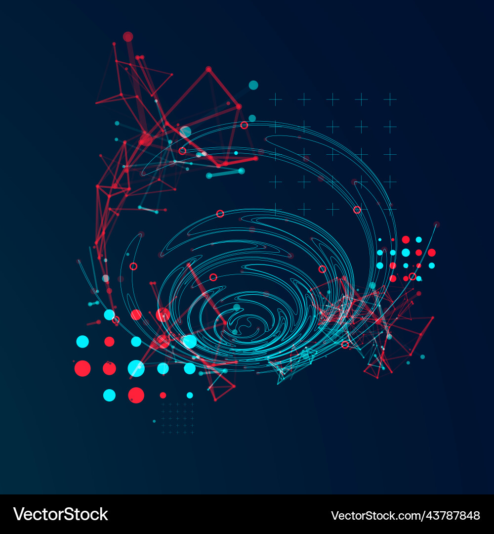 Abstract background with particles digital Vector Image