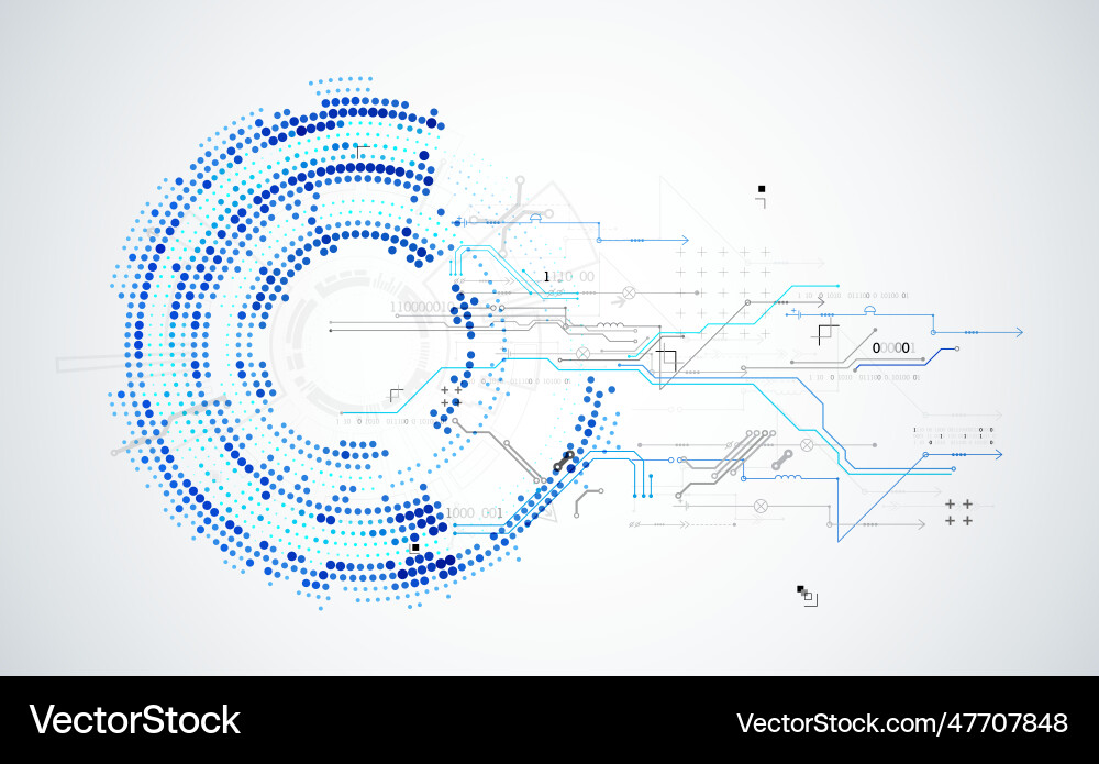 Abstract Circuit Technology Background vector image