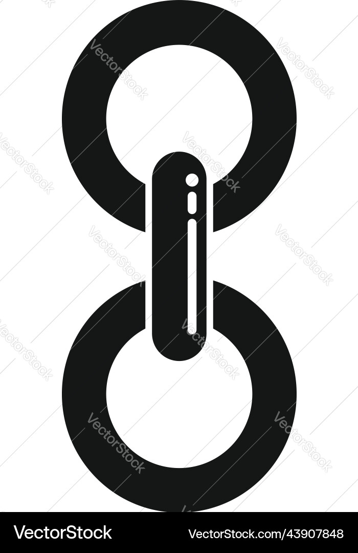 Chain object icon simple web link Vector Image