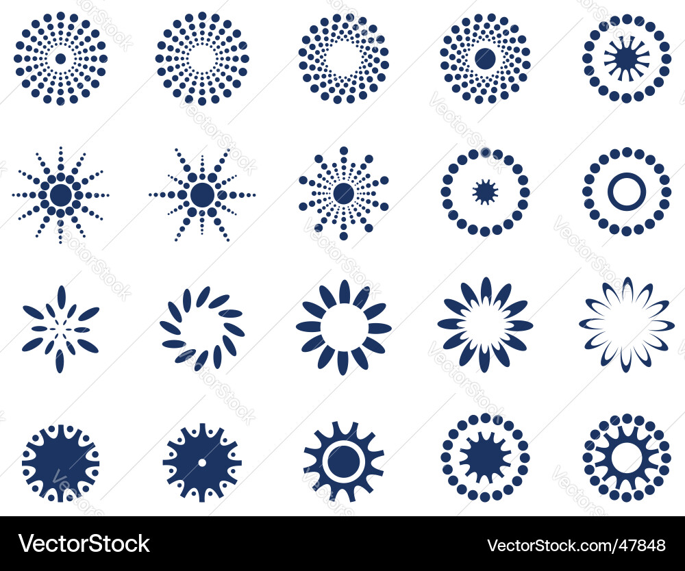 Collection of Circular Elements vector image