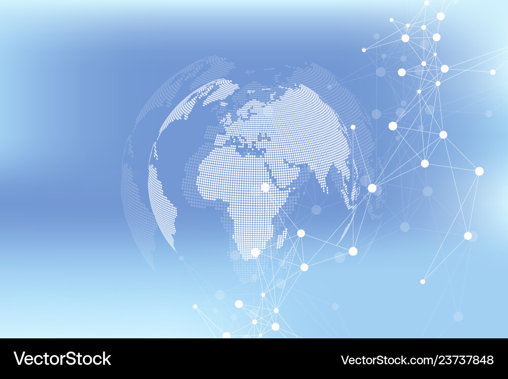 Geometric abstract background with connected line Geometric abstract background with connected line vector image
