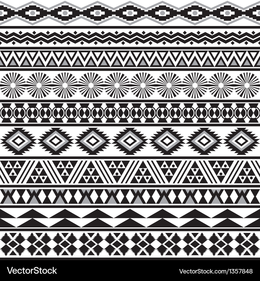 Tribal striped seamless pattern Royalty Free Vector Image