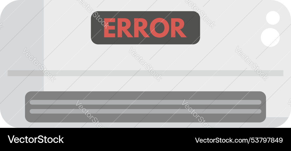 Air conditioner displaying error message Air conditioner displaying error message Vector Image