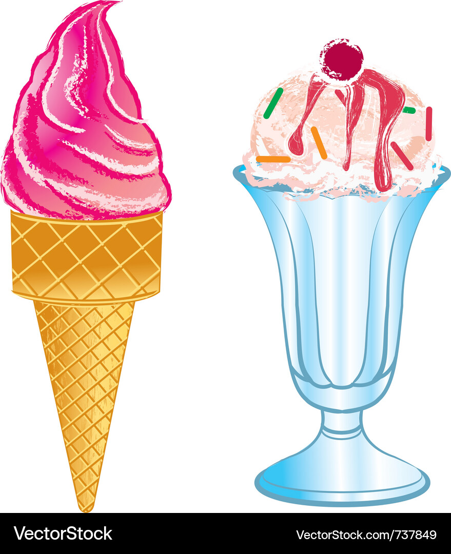 Eiscreme Cone Vektorbild