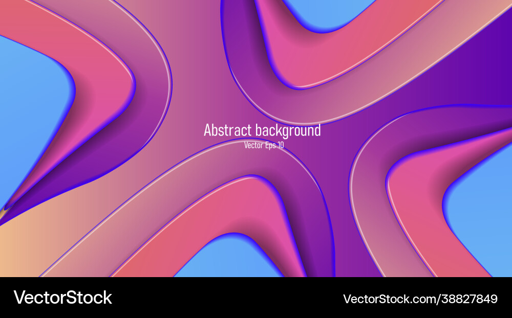Fluid 3D Abstract Background Vector Image