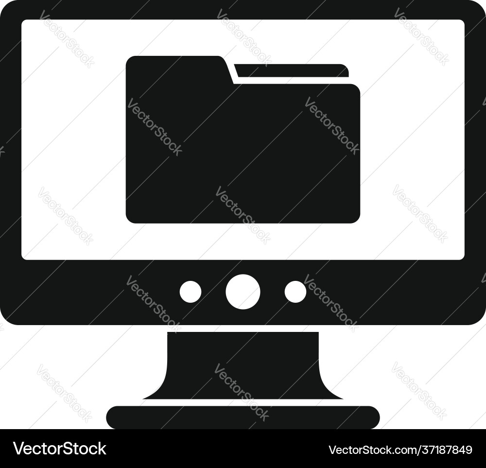 Folder remote access icon simple style Folder remote access icon simple style vector image