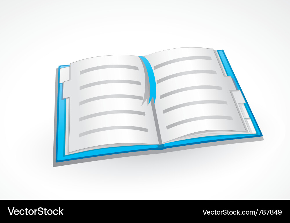 Open Book Vektorbild