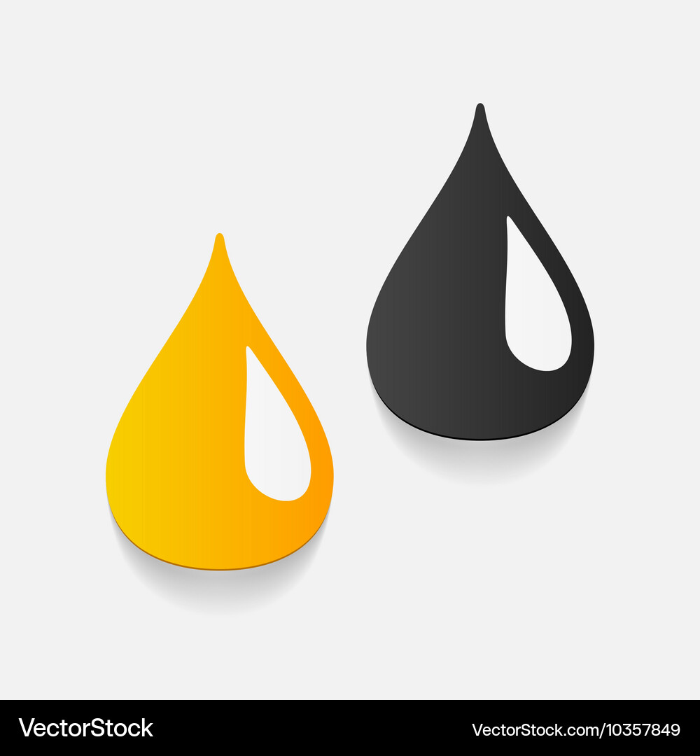Realistic design element drop Vector Image