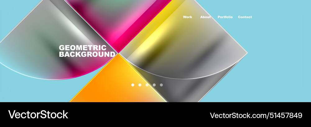Round triangles and squares web site page template Round triangles and squares web site page template Vector Image