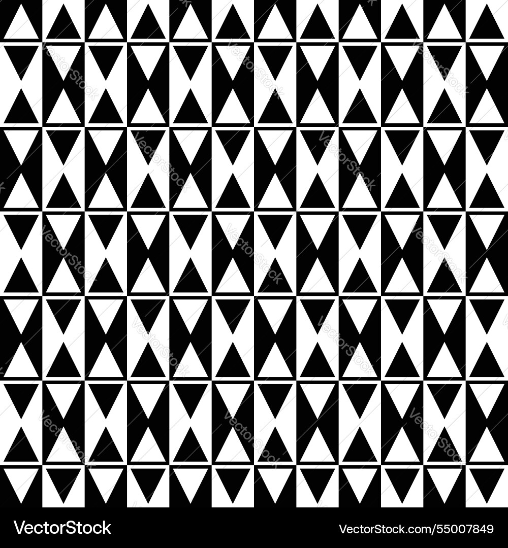 Seamless pattern of triangles on checkerboard Vector Image