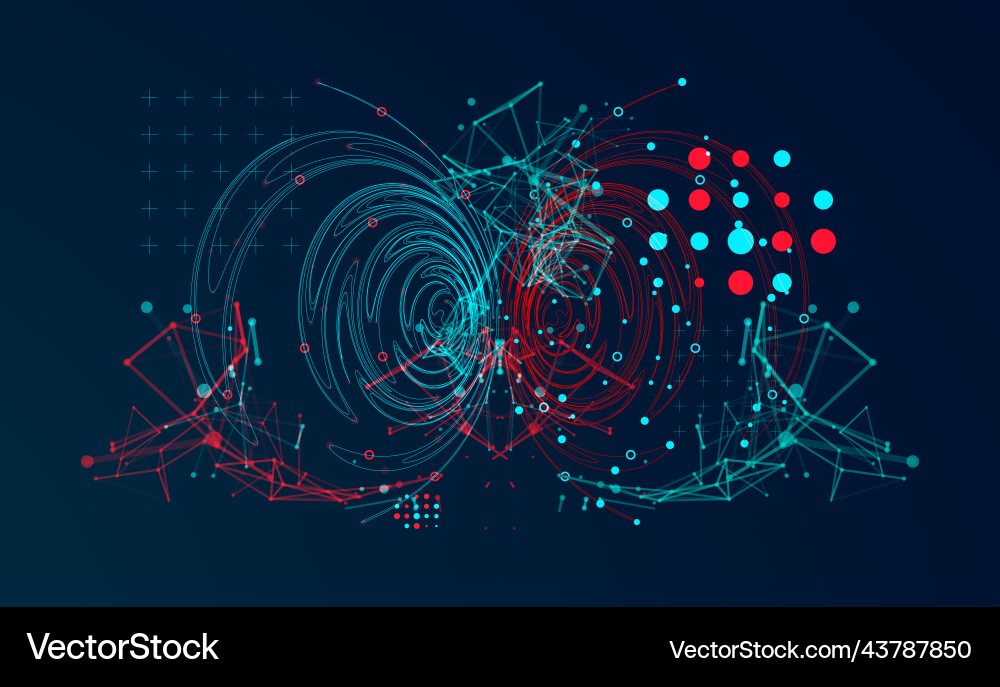 Abstract background with particles digital Vector Image