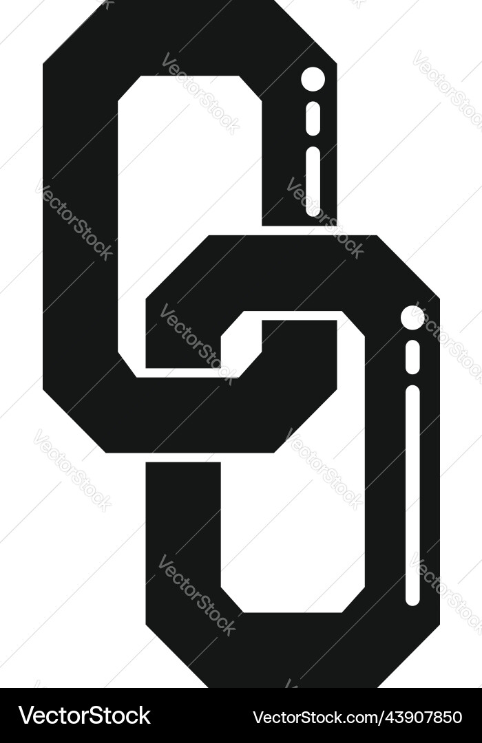 Chain link icon simple computer button Chain link icon simple computer button vector image
