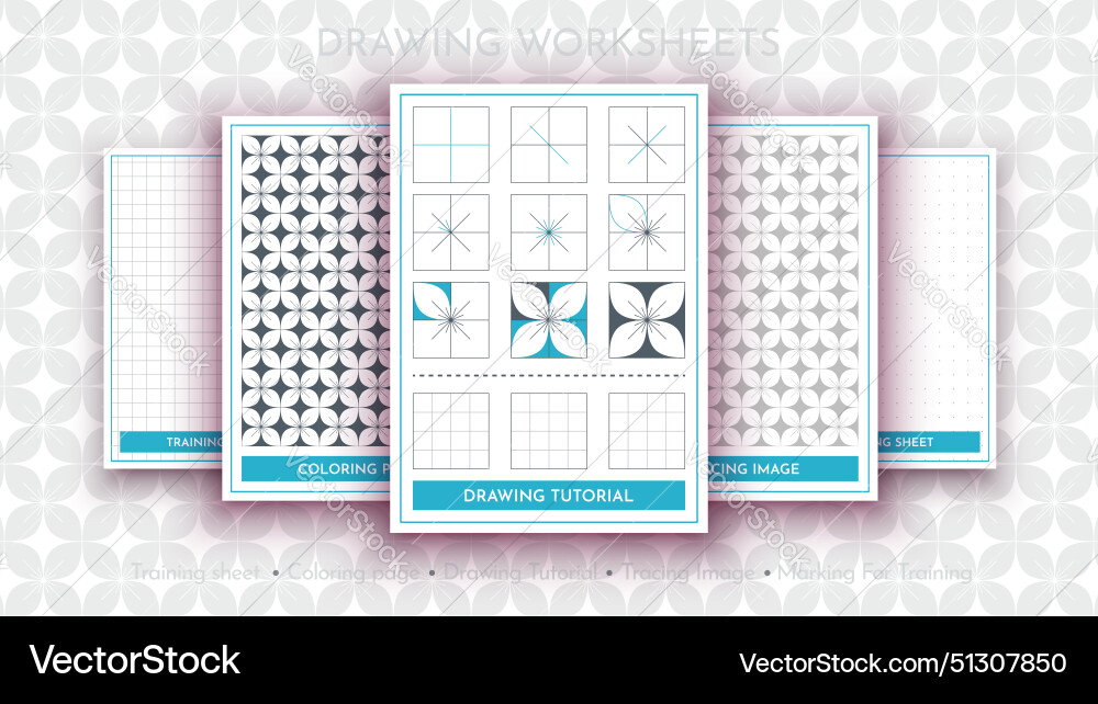 How to draw a pattern step by drawing vector image