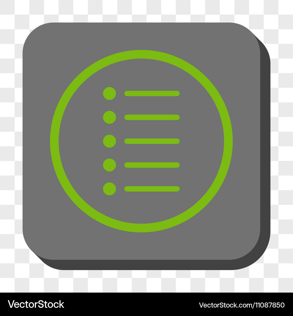 Items rounded square button Vector Image