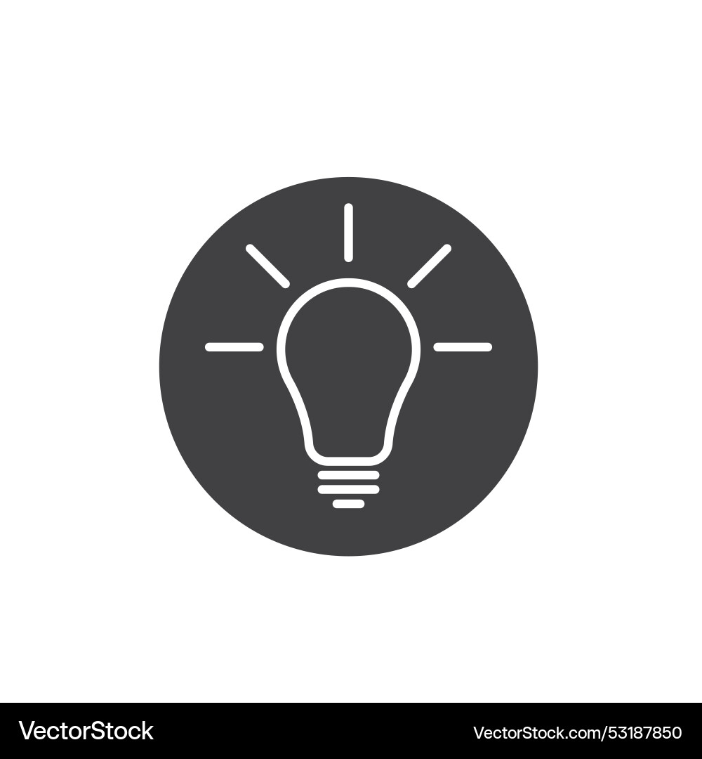 Light bulb icon element design template Light bulb icon element design template Vector Image