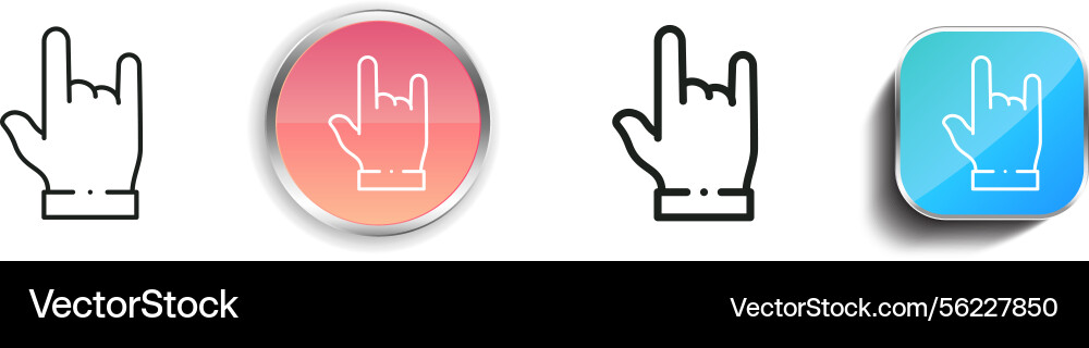Maloik icon thin linear regular and button style vector image