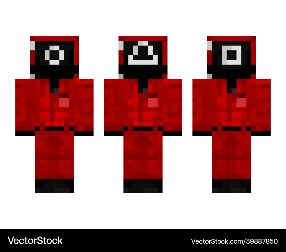 Pixel character squid game hero Pixel character squid game hero vector image