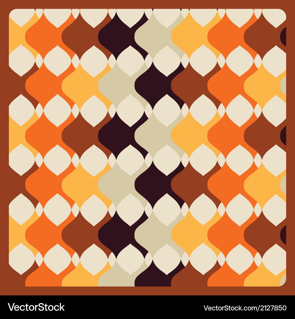 Retro label over pattern background Vector Image