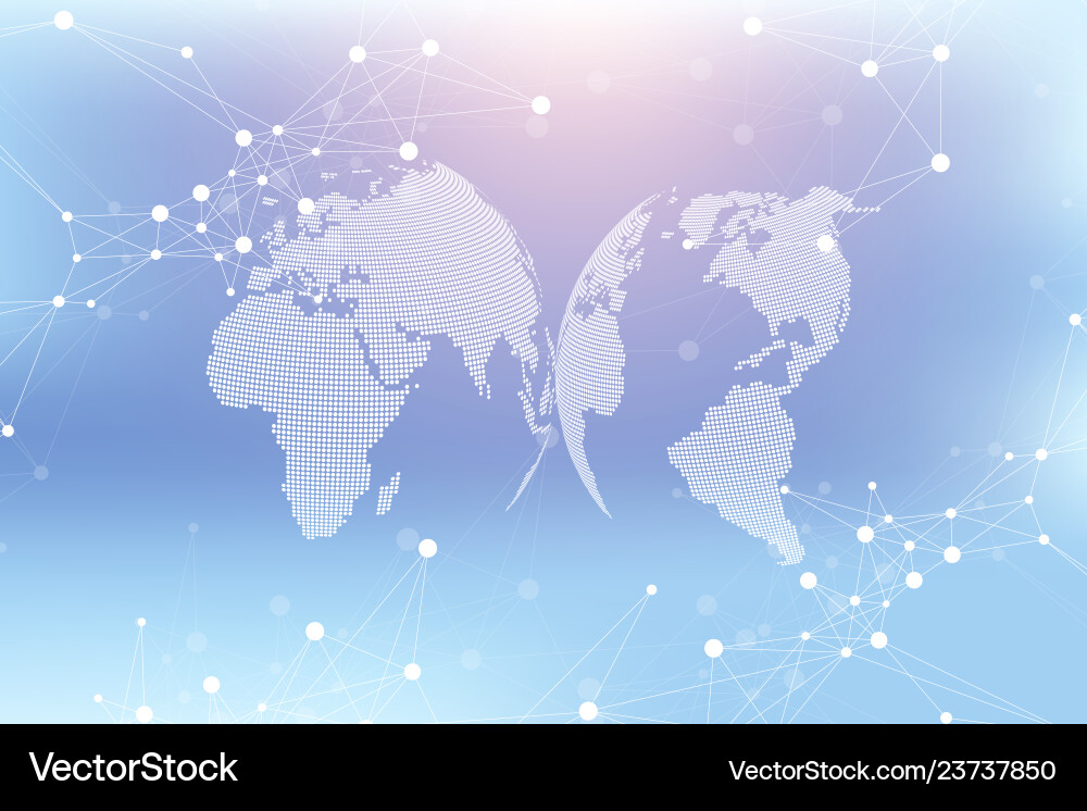 Technology abstract background with connected line Technology abstract background with connected line vector image