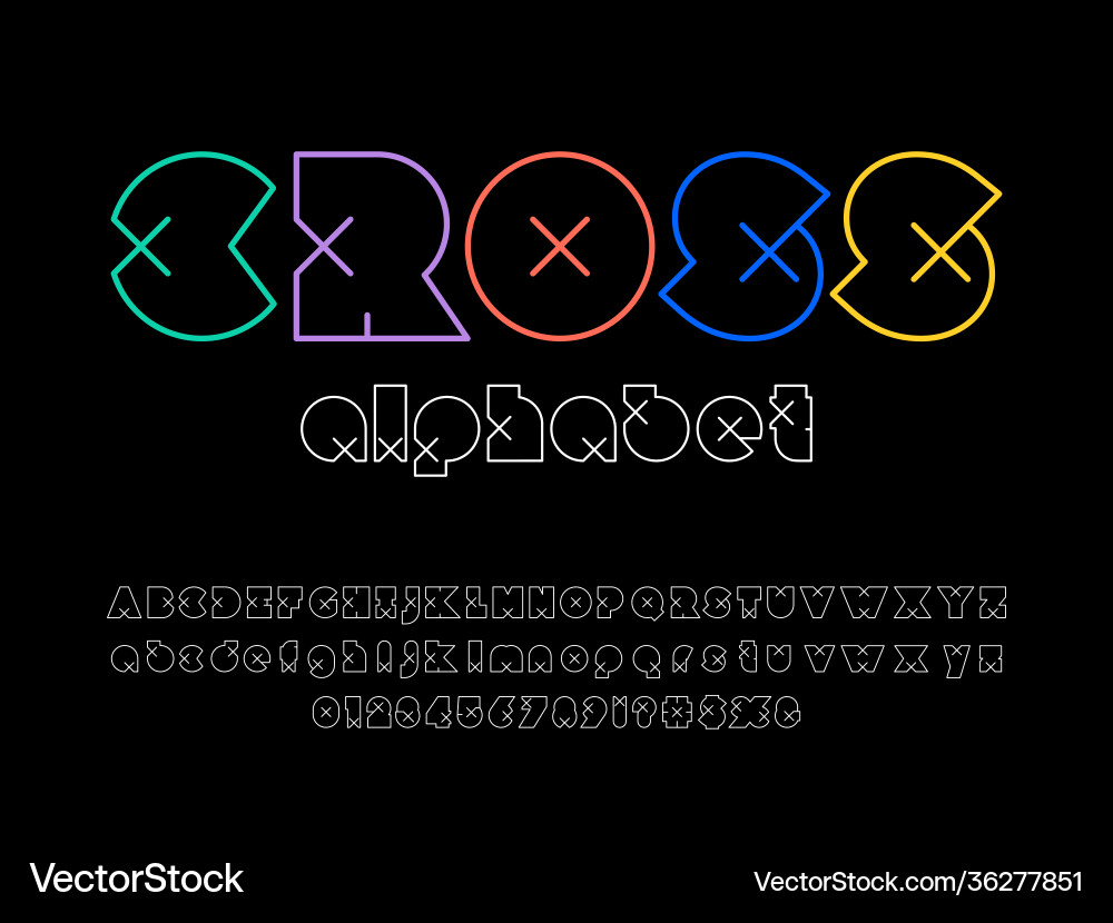 Abstract font vector image