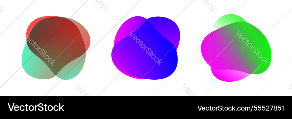 Colorful blob shape free from set for background Colorful blob shape free from set for background vector image