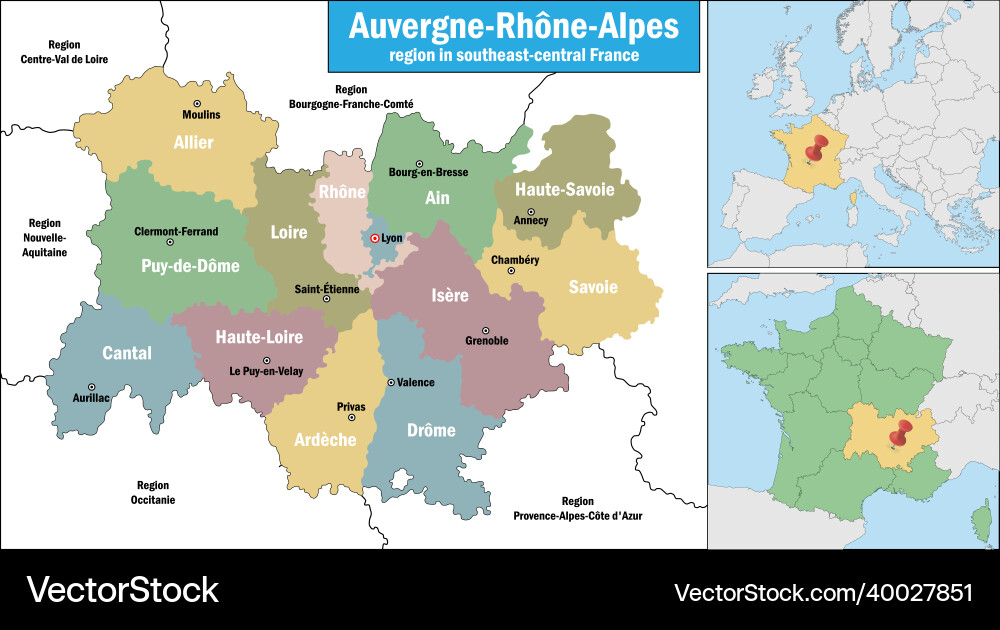 Eine der Regionen der französischen Republik Eine der Regionen der französischen Republik vektorbild