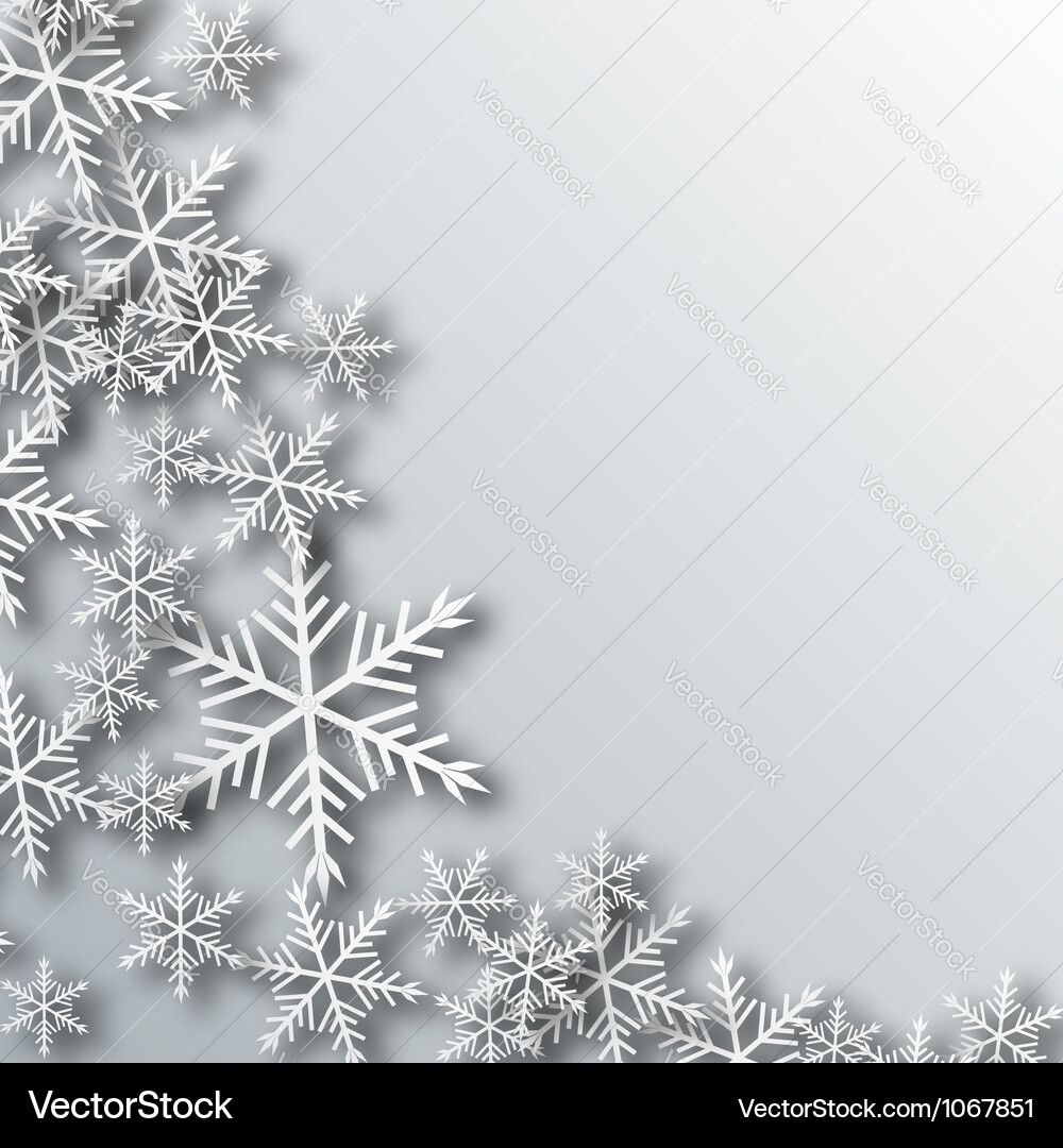 Elegant Snowflake Background Vector Image